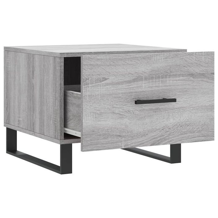Table basse Sonoma gris 50x50x40 cm Bois d'ingénierie - Photo n°6