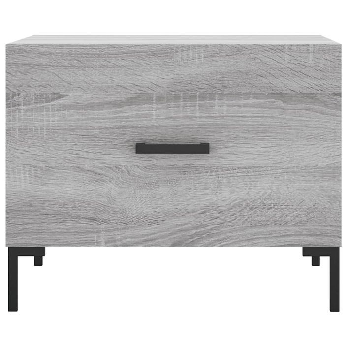 Table basse Sonoma gris 50x50x40 cm Bois d'ingénierie - Photo n°5