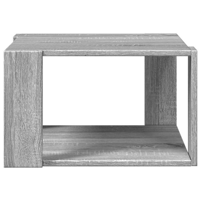 Table basse sonoma gris 51,5x51,5x30 cm bois d'ingénierie - Photo n°5