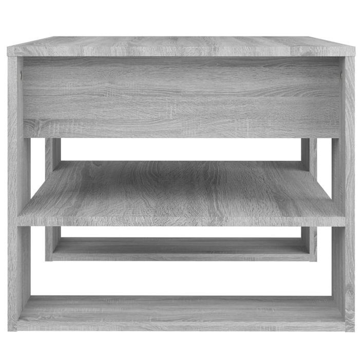 Table basse sonoma gris 55,5x55x45 cm bois d'ingénierie - Photo n°4