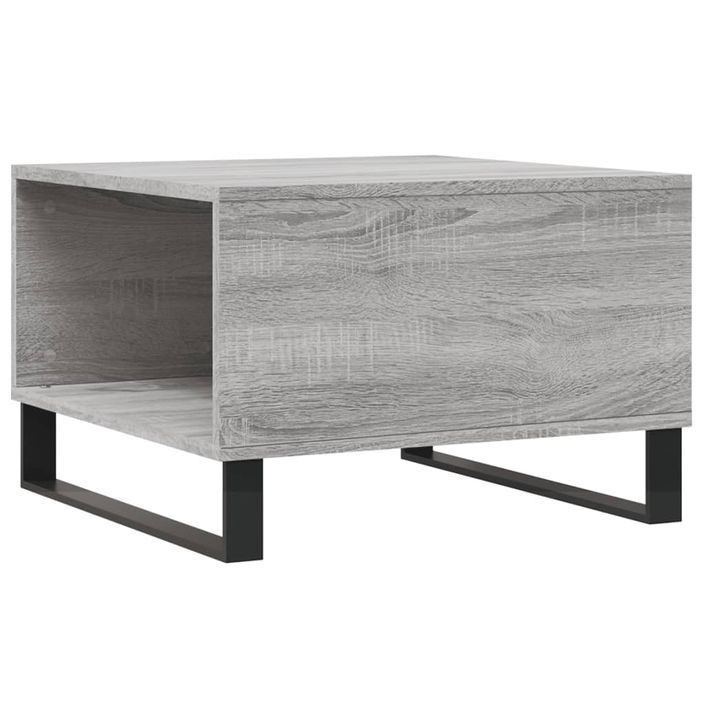 Table basse sonoma gris 55x55x36,5 cm bois d'ingénierie - Photo n°8