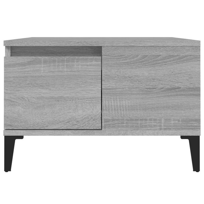 Table basse sonoma gris 55x55x36,5 cm bois d'ingénierie - Photo n°7