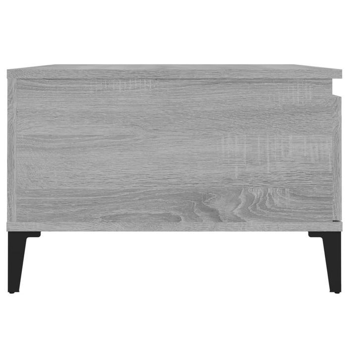 Table basse sonoma gris 55x55x36,5 cm bois d'ingénierie - Photo n°8