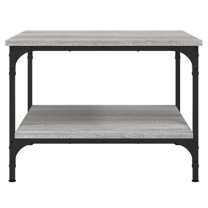 Table basse sonoma gris 55x55x40 cm bois d'ingénierie - Photo n°4