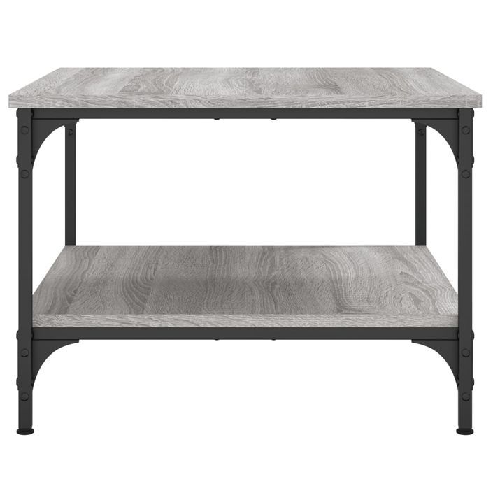 Table basse sonoma gris 55x55x40 cm bois d'ingénierie - Photo n°6