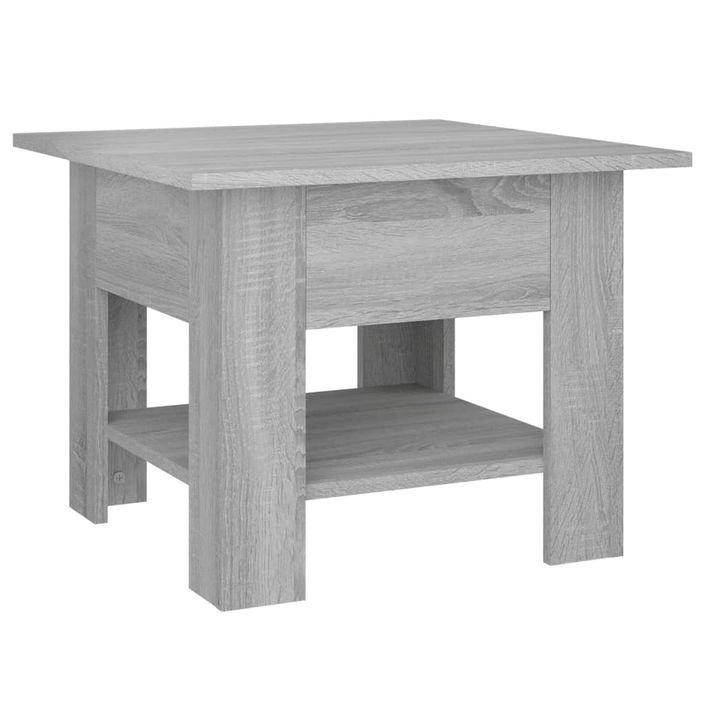 Table basse Sonoma gris 55x55x42 cm bois d'ingénierie - Photo n°2