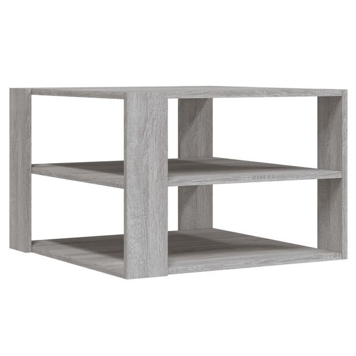 Table basse sonoma gris 59,5x59,5x40 cm bois d'ingénierie - Photo n°5