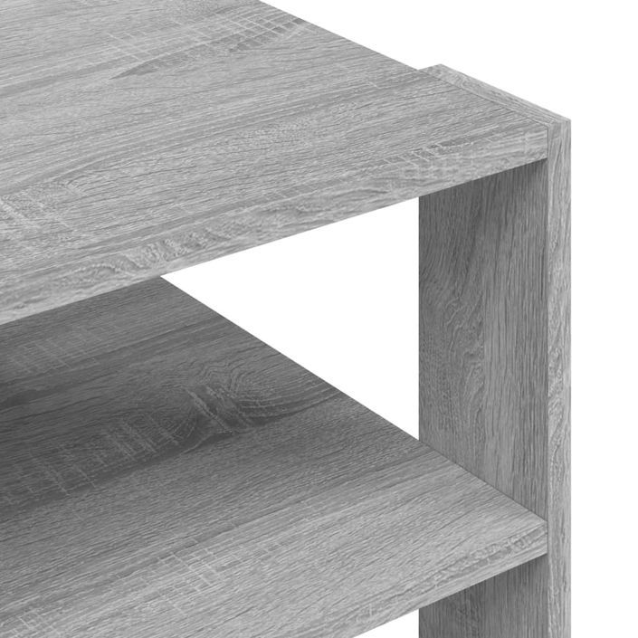 Table basse sonoma gris 59,5x59,5x40 cm bois d'ingénierie - Photo n°7