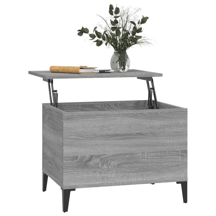 Table basse Sonoma gris 60x44,5x45 cm Bois d'ingénierie - Photo n°5