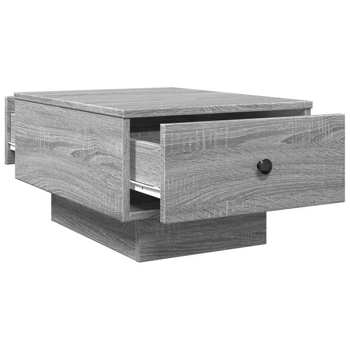 Table basse sonoma gris 60x45x31 cm bois d'ingénierie - Photo n°7