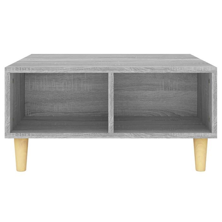 Table basse sonoma gris 60x60x30 cm bois d'ingénierie - Photo n°4