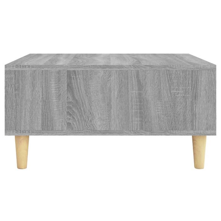 Table basse sonoma gris 60x60x30 cm bois d'ingénierie - Photo n°5