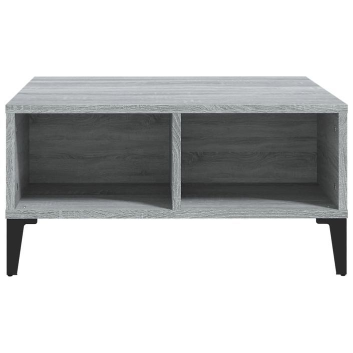 Table basse sonoma gris 60x60x30 cm bois d'ingénierie - Photo n°3