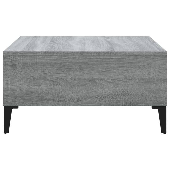 Table basse sonoma gris 60x60x30 cm bois d'ingénierie - Photo n°4