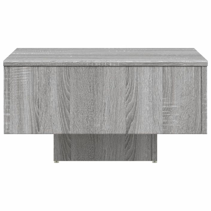 Table basse Sonoma gris 60x60x31,5 cm Bois d'ingénierie - Photo n°5