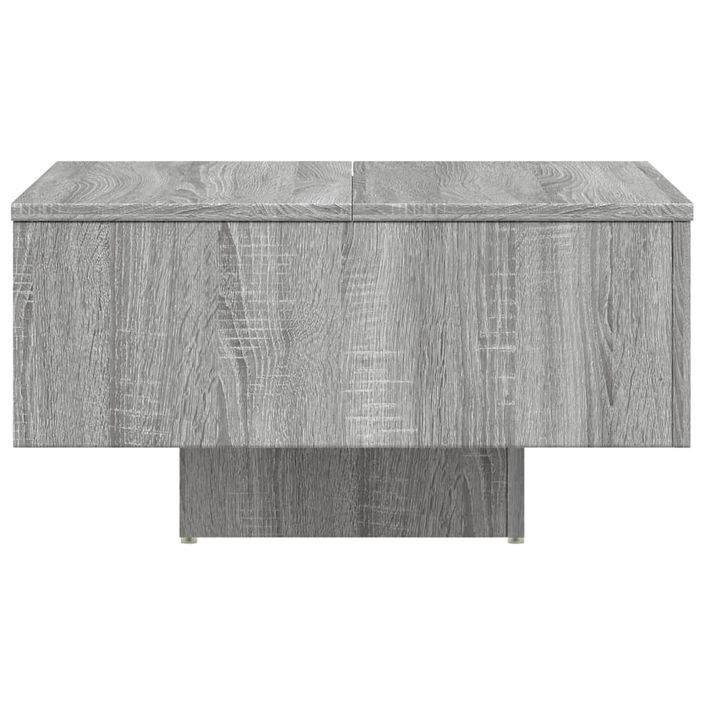 Table basse Sonoma gris 60x60x31,5 cm Bois d'ingénierie - Photo n°6