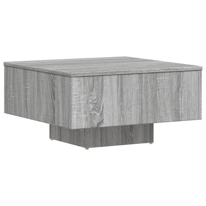 Table basse Sonoma gris 60x60x31,5 cm Bois d'ingénierie - Photo n°7