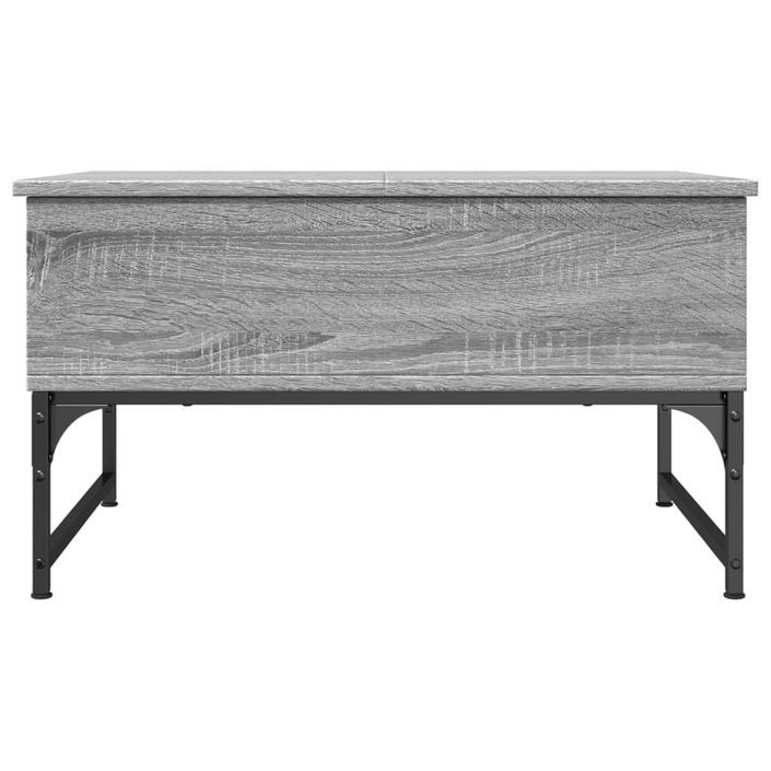 Table basse sonoma gris 70x50x40 cm bois d'ingénierie et métal - Photo n°5