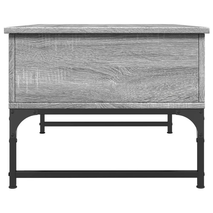 Table basse sonoma gris 70x50x40 cm bois d'ingénierie et métal - Photo n°6