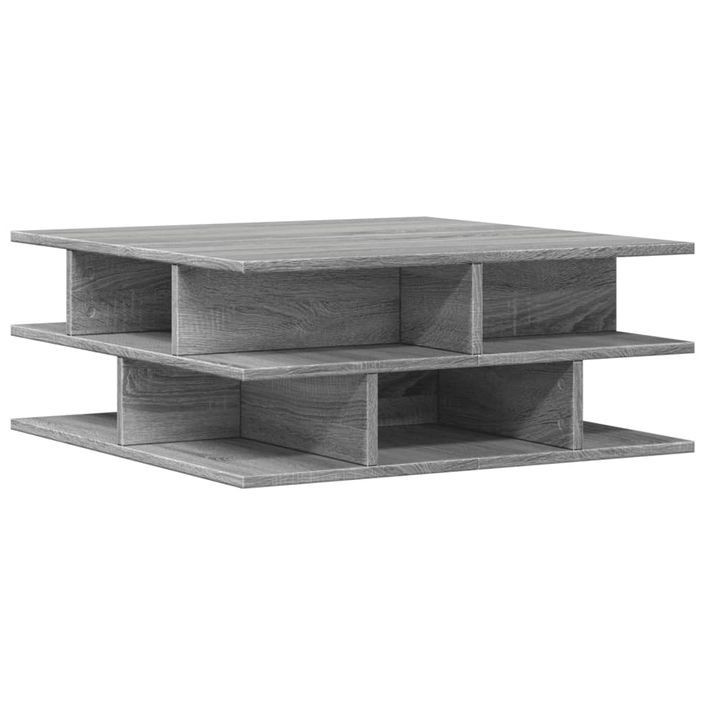 Table basse sonoma gris 70x70x29 cm bois d'ingénierie - Photo n°1