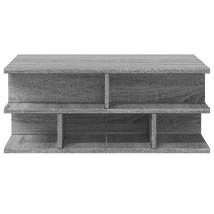 Table basse sonoma gris 70x70x29 cm bois d'ingénierie - Photo n°5