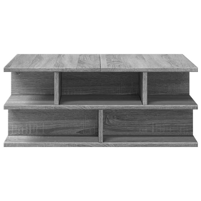 Table basse sonoma gris 70x70x29 cm bois d'ingénierie - Photo n°6