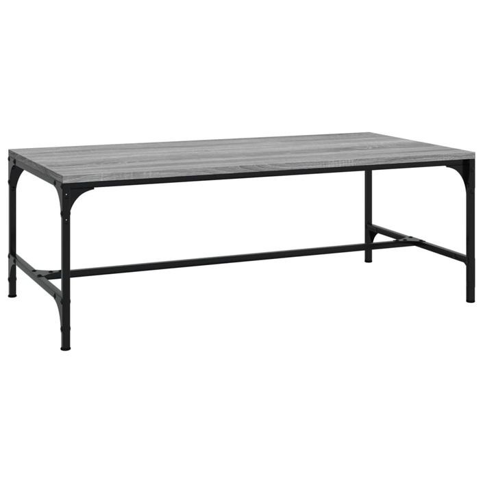 Table basse Sonoma gris 80x50x35 cm Bois d'ingénierie - Photo n°2