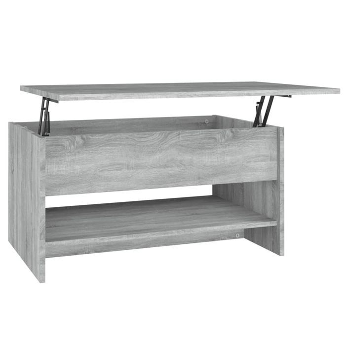 Table basse Sonoma gris 80x50x40 cm Bois d'ingénierie - Photo n°2