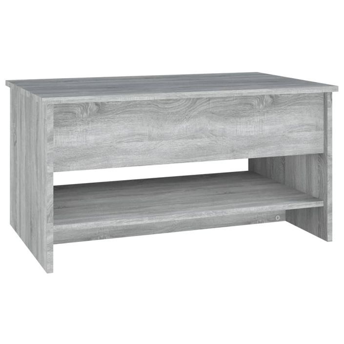 Table basse Sonoma gris 80x50x40 cm Bois d'ingénierie - Photo n°6