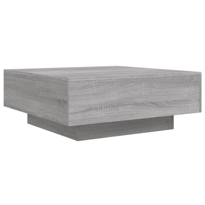 Table basse sonoma gris 80x80x31 cm bois d'ingénierie - Photo n°1