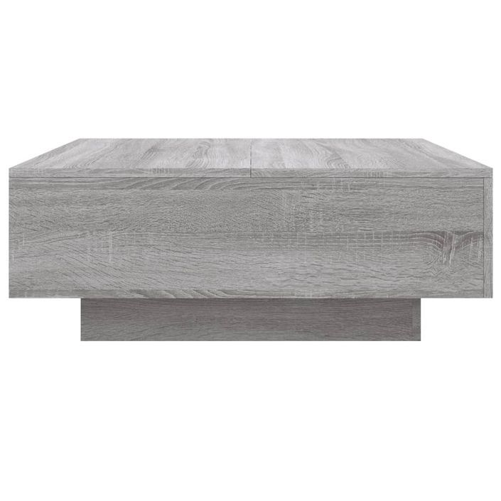 Table basse sonoma gris 80x80x31 cm bois d'ingénierie - Photo n°5