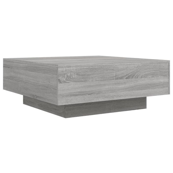 Table basse sonoma gris 80x80x31 cm bois d'ingénierie - Photo n°7