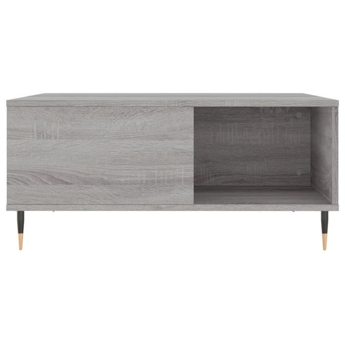 Table basse sonoma gris 80x80x36,5 cm bois d'ingénierie - Photo n°4