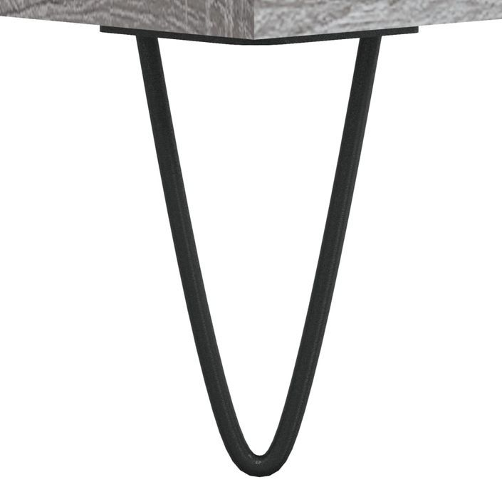 Table basse sonoma gris 80x80x36,5 cm bois d'ingénierie - Photo n°7