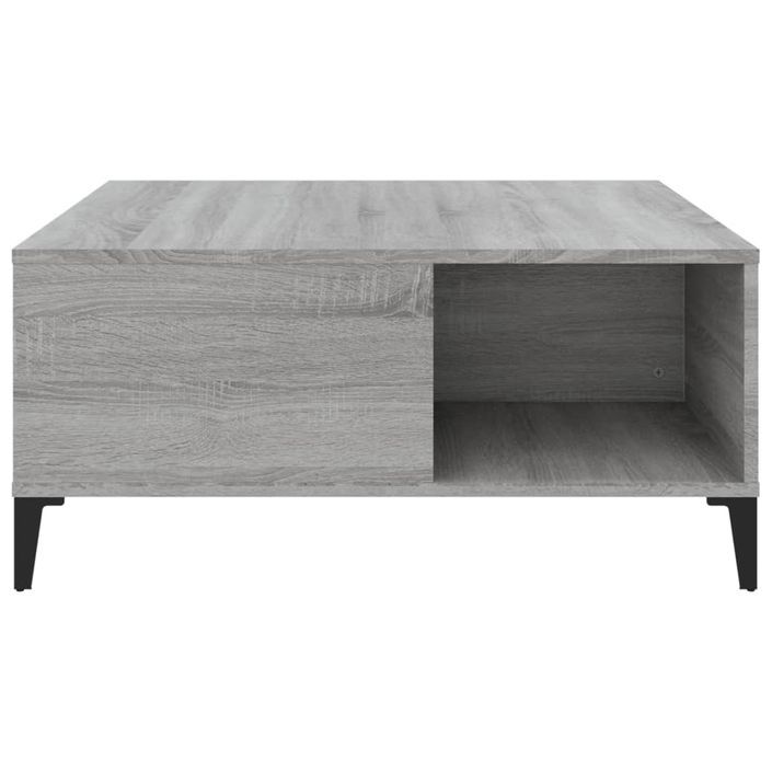 Table basse sonoma gris 80x80x36,5 cm bois d'ingénierie - Photo n°6