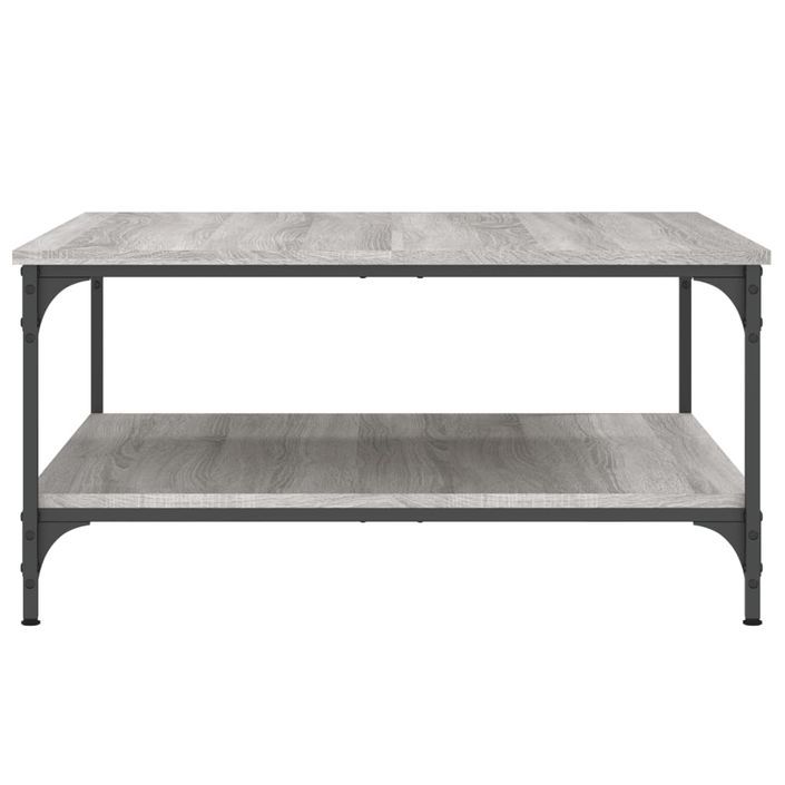 Table basse sonoma gris 80x80x40 cm bois d'ingénierie - Photo n°5