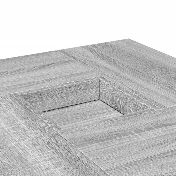 Table basse sonoma gris 80x80x40 cm bois d'ingénierie - Photo n°7