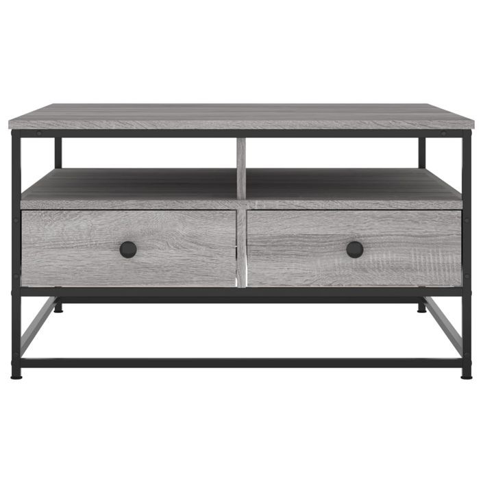 Table basse sonoma gris 80x80x45 cm bois d'ingénierie - Photo n°6