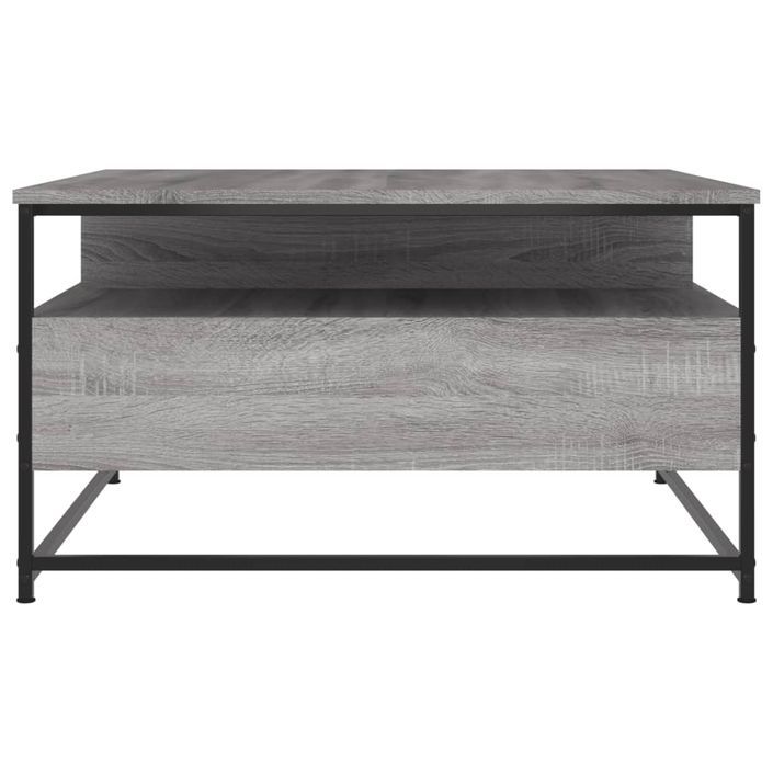 Table basse sonoma gris 80x80x45 cm bois d'ingénierie - Photo n°7