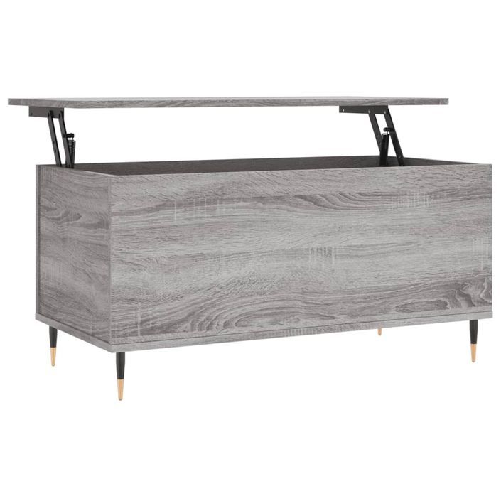 Table basse Sonoma gris 90x44,5x45 cm Bois d'ingénierie - Photo n°1