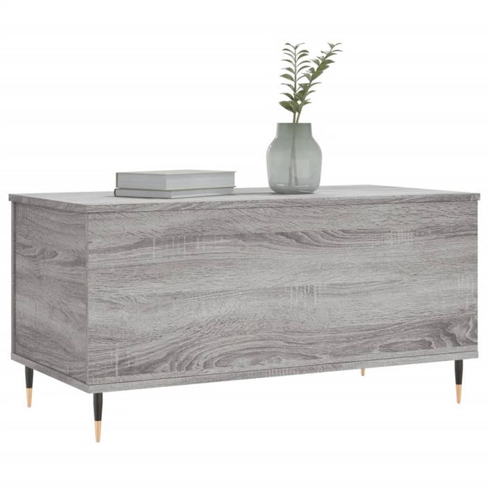 Table basse Sonoma gris 90x44,5x45 cm Bois d'ingénierie - Photo n°4