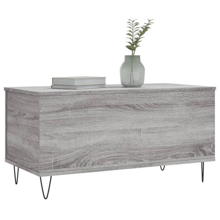 Table basse Sonoma gris 90x44,5x45 cm Bois d'ingénierie - Photo n°4