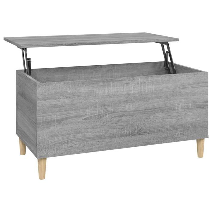 Table basse Sonoma gris 90x44,5x45 cm Bois d'ingénierie - Photo n°1