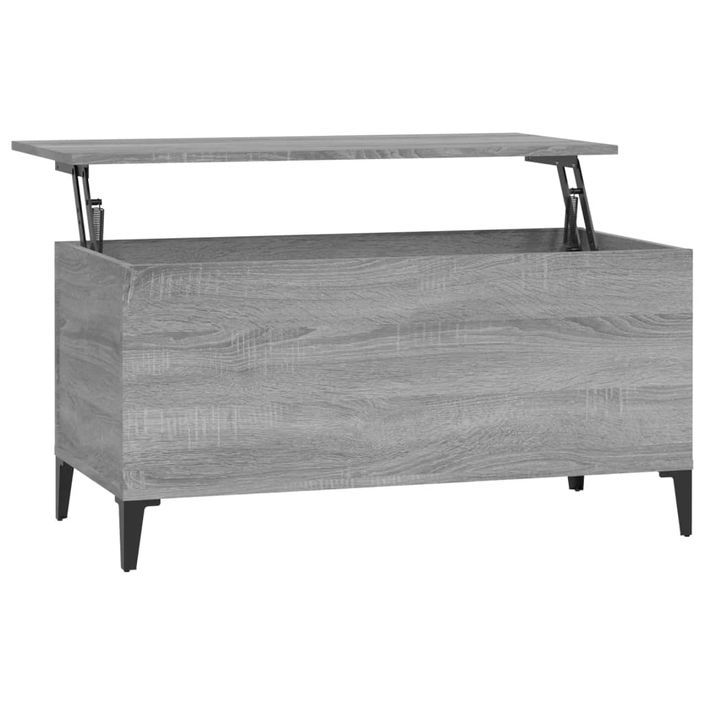 Table basse Sonoma gris 90x44,5x45 cm Bois d'ingénierie - Photo n°1