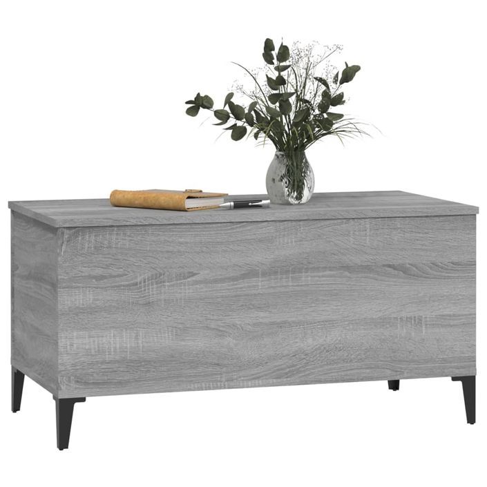 Table basse Sonoma gris 90x44,5x45 cm Bois d'ingénierie - Photo n°4