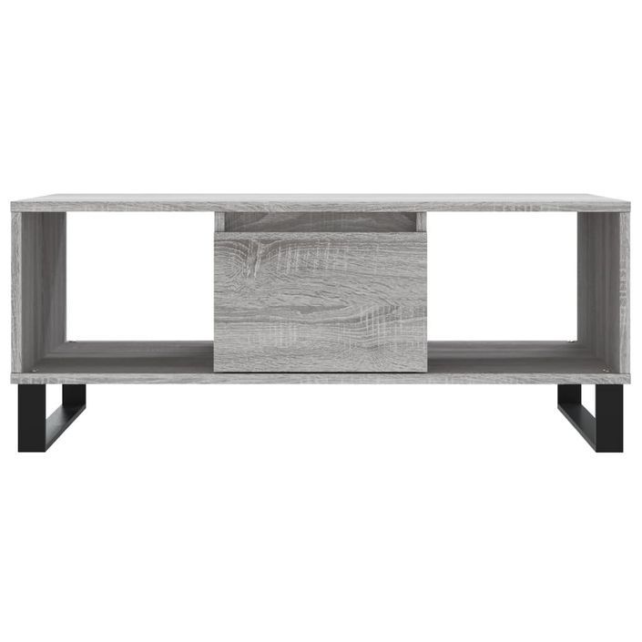 Table basse Sonoma gris 90x50x36,5 cm Bois d'ingénierie - Photo n°5