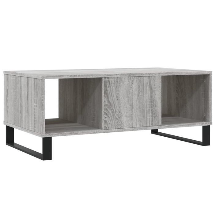 Table basse Sonoma gris 90x50x36,5 cm Bois d'ingénierie - Photo n°8