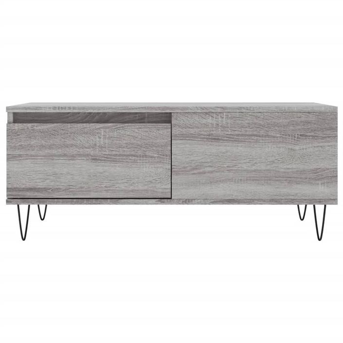 Table basse Sonoma gris 90x50x36,5 cm Bois d'ingénierie - Photo n°5