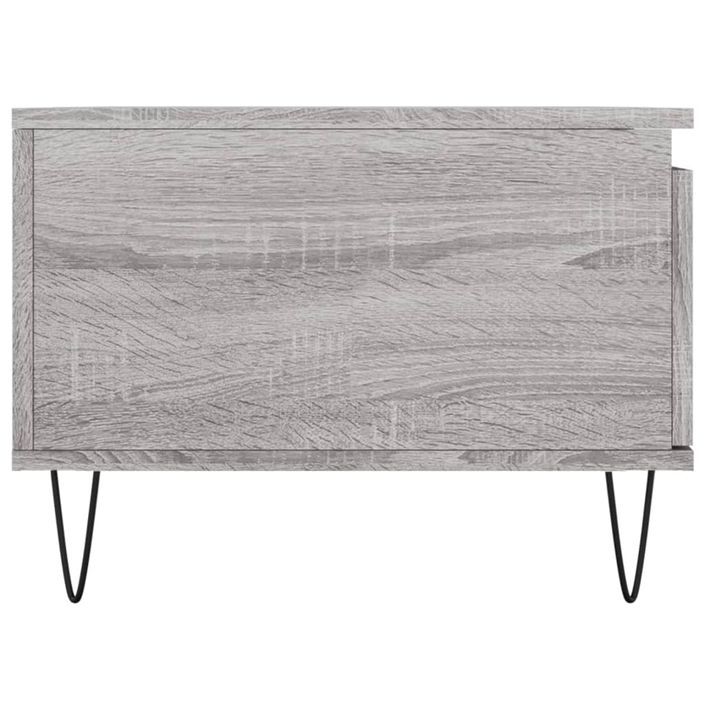 Table basse Sonoma gris 90x50x36,5 cm Bois d'ingénierie - Photo n°7