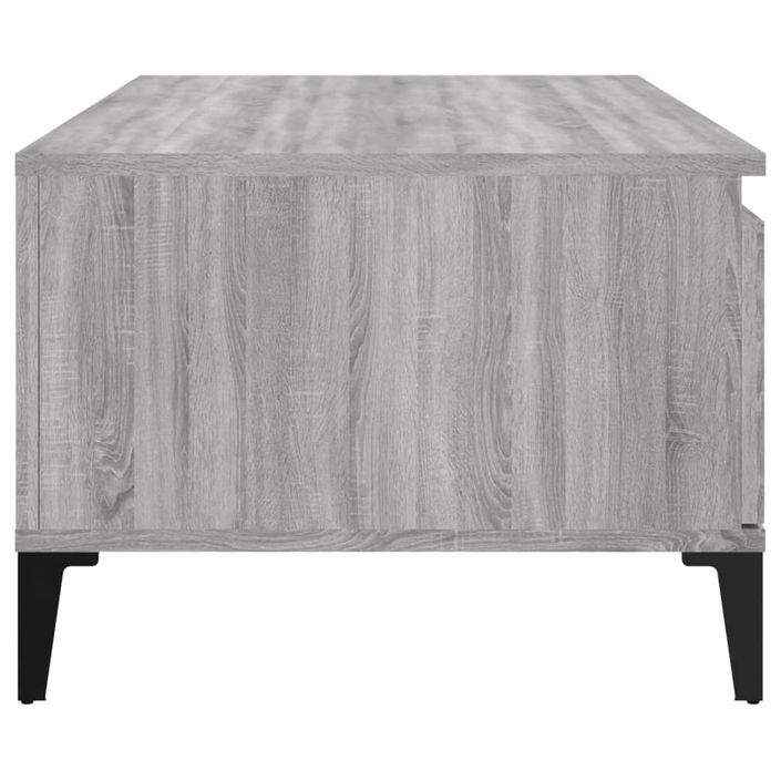 Table basse Sonoma gris 90x50x36,5 cm Bois d'ingénierie - Photo n°8